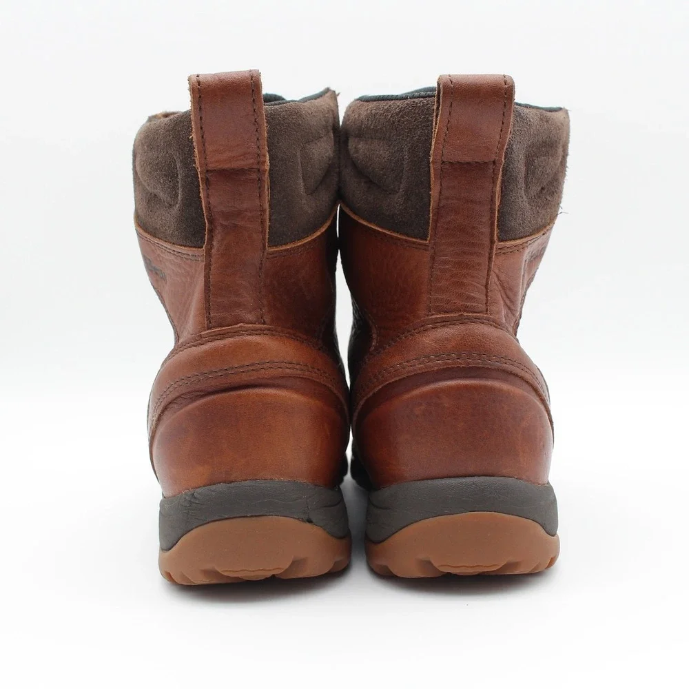 LL Bean Storm Chaser Boots Mens Size 8M Brown Leather Insulated 200g Waterproof